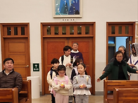 어린이 복사 입단식과 새학..