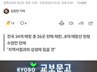 교보문고, 한강 책 판매 ..