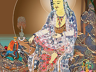 수월관음도를 그렸습니다.