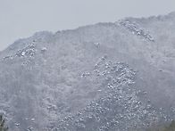 계룡산둘레길 첫눈 오는날..