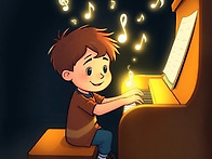 피아노에 얼킨, 음악의 마..