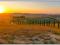이탈리아 토스카나의 석양..