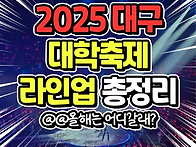 2025대학축제라인업