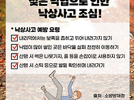 젖은 낙엽, 낙상사고 조심