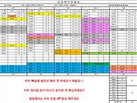 6월 1일 근무시간표입니다..