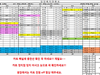 5월 29일 근무시간표입니다..
