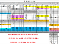 10월 22일 근무시간표입니..