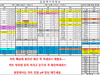 10월 9일 근무시간표입니다..