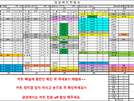 8월 7일 근무시간표입니다..