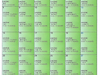 9월 프로그램 일정표와 식..