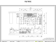 [일식요리 전문점] 주방도면 주방설비 3d..