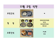 11월 5일 식단입니..