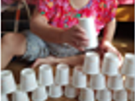 어르신 종이 컵 쌓기 ^^..