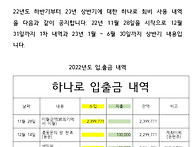 회비 사용 내역입니다.