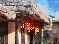 양동마을초가집 감.