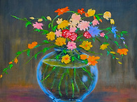 350. 유리화병속 꽃