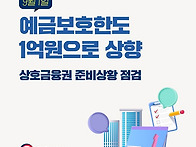 예금보호한도 상향, 준비상..