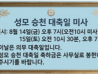 성모승천대축일 미사 안내