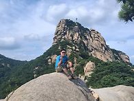 북한산 사자능선 하산중
