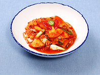사과 배추 겉절이 아삭아삭..