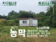 홍성 농막과토지229평 읍..