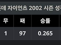 전설의 02롯데를 따라잡은..