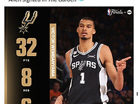 웸반야마 NBA 파이널에서 ..