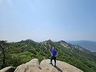 묘봉 산행 중