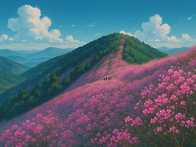 지브리 스타일 천주산 진달..