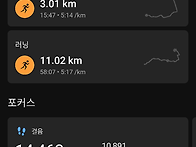 14(13+1)km 공복러닝