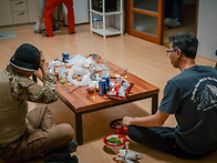 호오스테이 빙벽장 작업준..