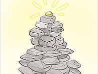 시커멓게 칠해진 금덩이