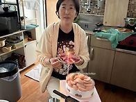 케잌 기념 촬영..