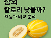 참외 칼로리 낮을까? 효능..