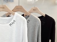 골지반팔티셔츠(자체제작)
