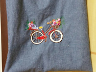 자전거를 수놓은 ..
