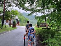 산장걸어서 오르고