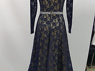 꽃불망 보석장식 곤색드레..