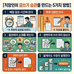 직장인이 글쓰기 습관을 만드는 5가지 방법 썸네일