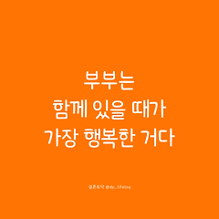 부부는 함께 있을 때가 가장 행복한 거다. 썸네일