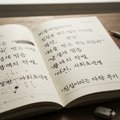 삐뚤빼뚤하지만 진심을 담은 일기장 썸네일