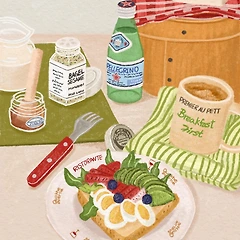 아침 브런치 일러스트 썸네일