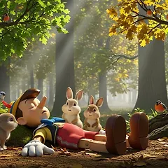 푸른 머리 소녀 썸네일