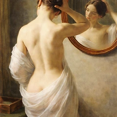 거울 앞에 선 여인 썸네일