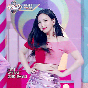 180412 엠카운트다운 MC, SAY YES, What is Love? 나연 움짤 - 15p