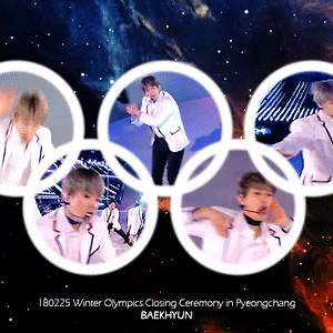 [GIF] 180225 Winter Olympics Closing Ceremony in Pyeongchang BAEKHYUN 백현