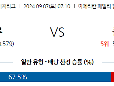 9월7일 MLB 밀워키 콜로라도 해외야구분석 무료중계 스포츠분석