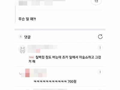 월 700 버는 누나의 직업