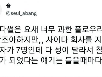 사이다 썰은 요즘 너무 과한 느낌이라 별로 안 좋아 하지만?