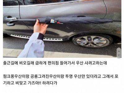 편의점 우산샀는데 사기당함